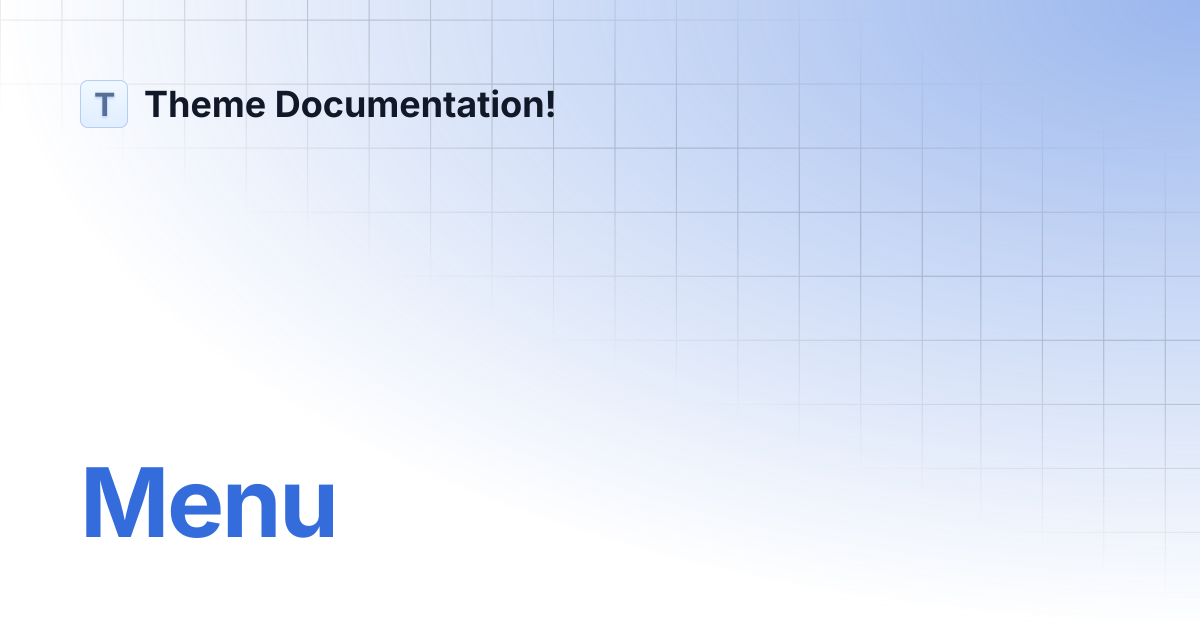 Menu | Labstica Documentation | Theme Documentation!