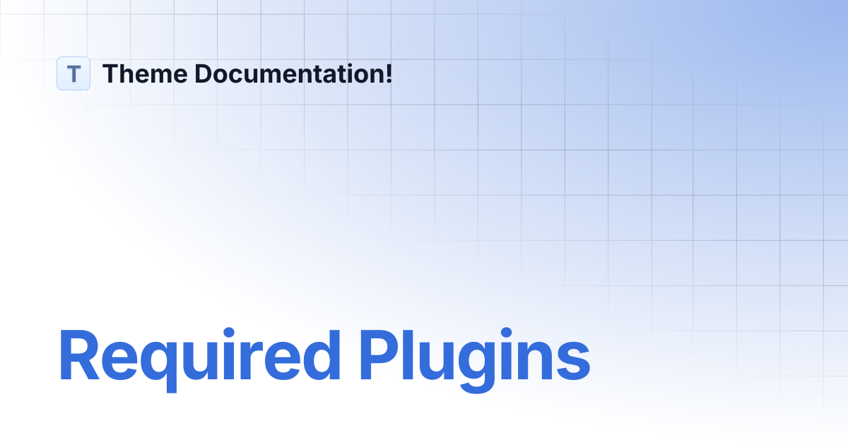 Required Plugins | Wastex Documentation | Theme Documentation!